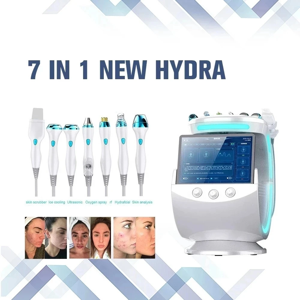 

7 in 1 h2 o2 hydra facial oxygen facial cleaning device with bio face lifting skin rejuvenation whitening beauty equipment
