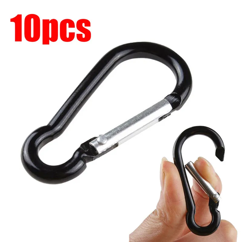 10pcs Black Gourd Carabiner Aluminum Alloy D Ring Key Chain Carabiners Hook Spring Snap Clip Hooks Keychain Climbing Equipment
10pcs Black Gourd Carabiner Aluminum Alloy D Ring Key Chain Carabiners Hook Spring Snap Clip Hooks Keychain Climbing Equipment