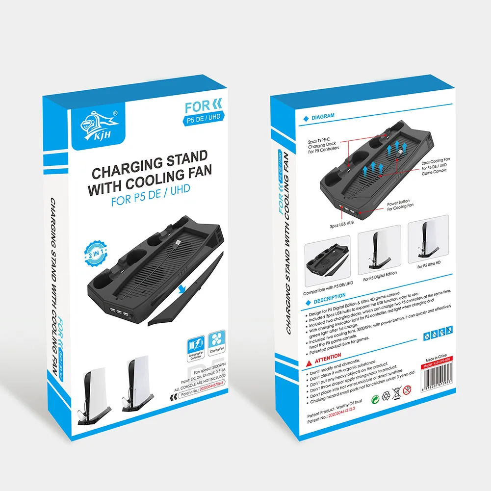For PS5 Vertical Stand with Cooling Fan Dual Controller Charger Console Charging Station Fan Cooler For SONY Playstation 5 
For PS5 Vertical Stand with Cooling Fan Dual Controller Charger Console Charging Station Fan Cooler For SONY Playstation 5