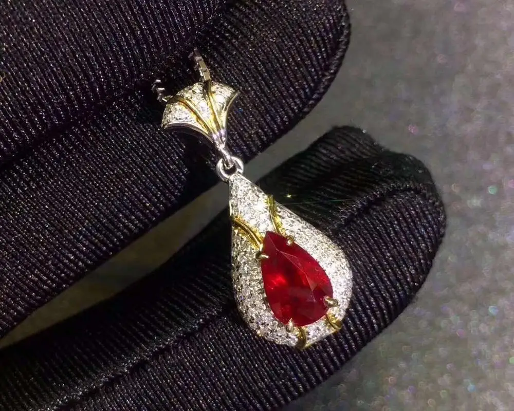 Ruby necklace pendant Origin and natural ruby 925 sterling silver For women jewelry 6*8mm
Ruby necklace pendant Origin and natural ruby 925 sterling silver For women jewelry 6*8mm