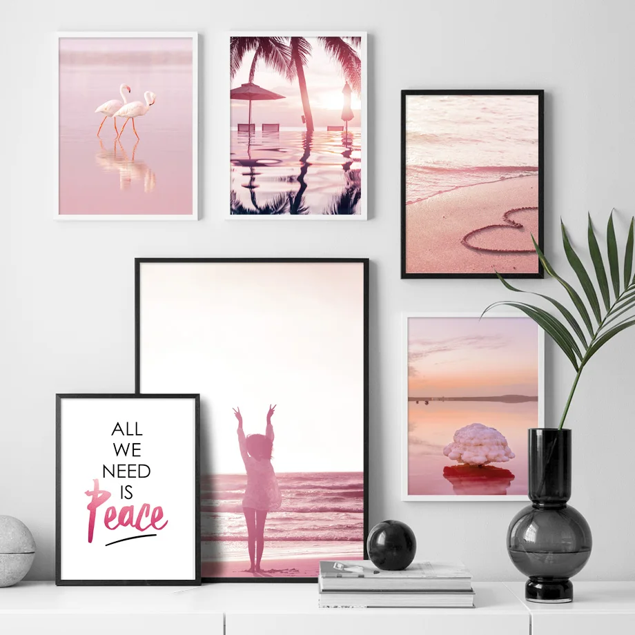 Pink Beach Girl Flamingo Palm Tree Quotes Wall Art Canvas Painting Nordic Posters And Prints Wall Pictures For Living Room Decor
Pink Beach Girl Flamingo Palm Tree Quotes Wall Art Canvas Painting Nordic Posters And Prints Wall Pictures For Living Room Decor