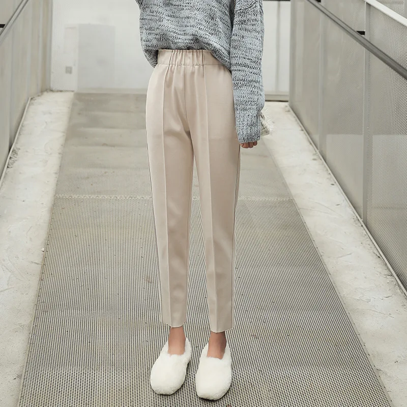 Women Elastic Woolen Pant Female Plus Size Casual pants Black/Gray Harem Pants Winter Wool Ankle-Length Pants pantalones mujer
Women Elastic Woolen Pant Female Plus Size Casual pants Black/Gray Harem Pants Winter Wool Ankle-Length Pants pantalones mujer