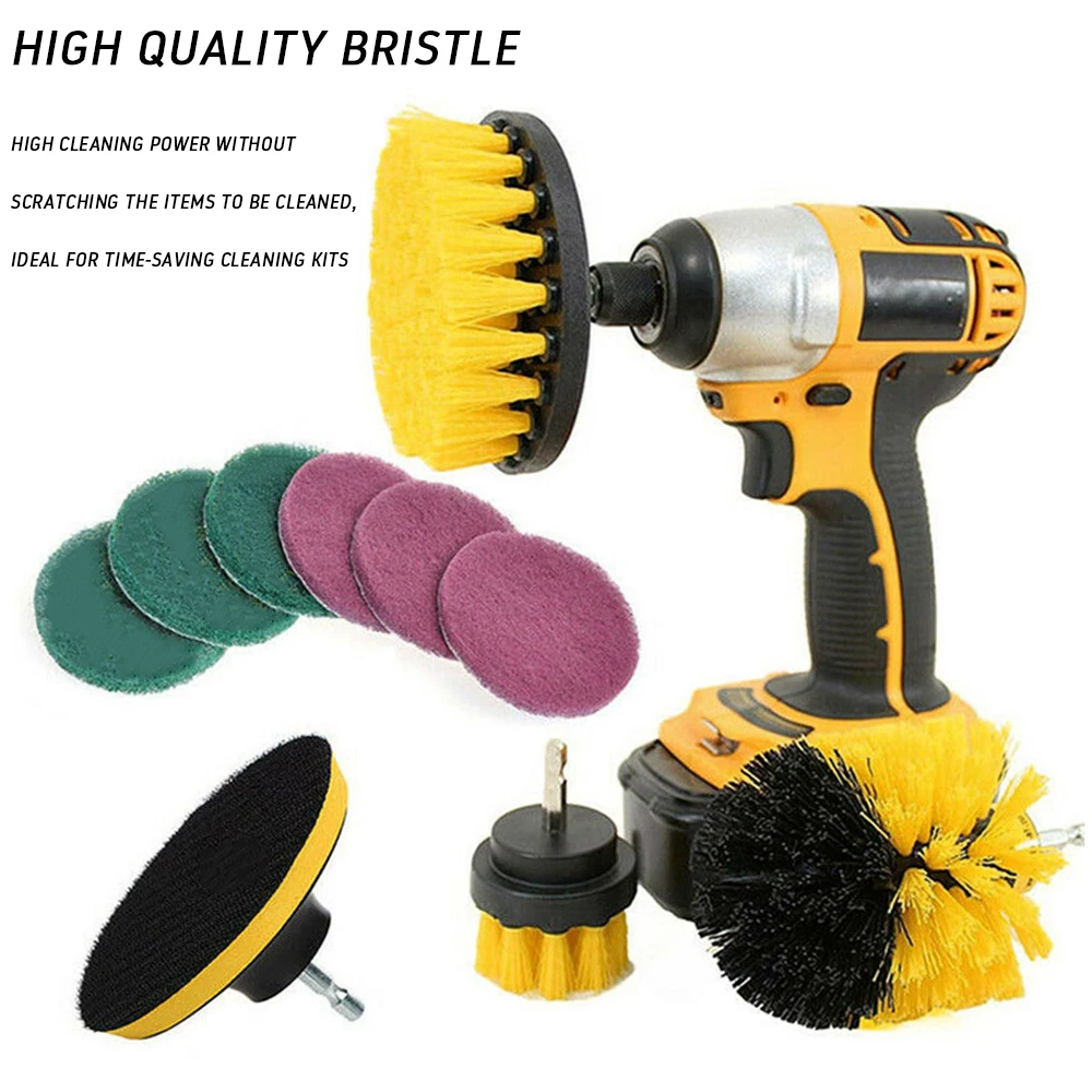 10/13pcs Electric Drill Brush Scrub Pads Kit Power Scrubber Cleaning Kit Cleaning Brush Scouring Pad for Carpet Glass Car Clean
10/13pcs Electric Drill Brush Scrub Pads Kit Power Scrubber Cleaning Kit Cleaning Brush Scouring Pad for Carpet Glass Car Clean