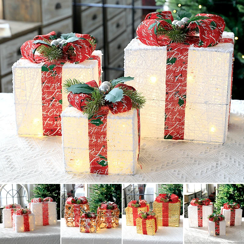 Glowing Gift Box Ornament Creative Christmas Party Supplies Romantic Desktop Decoration for Home Living Room Bedroom TS1
Glowing Gift Box Ornament Creative Christmas Party Supplies Romantic Desktop Decoration for Home Living Room Bedroom TS1