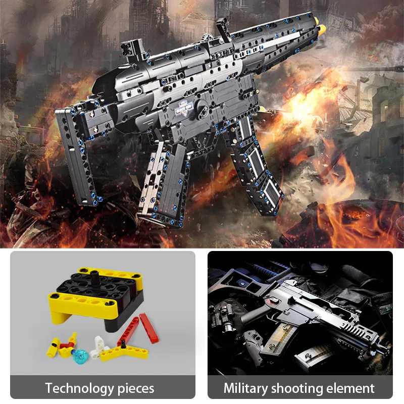 CaDA Gun Model MP5 SWAT Military Submachine Gun Building Blocks Toys Rubberband Guns DIY Bricks Toys Boys High-Tech Launch Gun
CaDA Gun Model MP5 SWAT Military Submachine Gun Building Blocks Toys Rubberband Guns DIY Bricks Toys Boys High-Tech Launch Gun