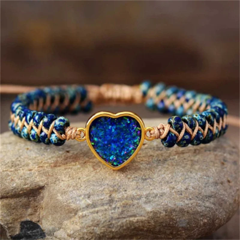Everlasting Beaded Heart Bracelets Femme Opal String Braided Yoga Bracelet Bangle Boho Fashion Bestfriend Jewelry Wholesale
Everlasting Beaded Heart Bracelets Femme Opal String Braided Yoga Bracelet Bangle Boho Fashion Bestfriend Jewelry Wholesale
