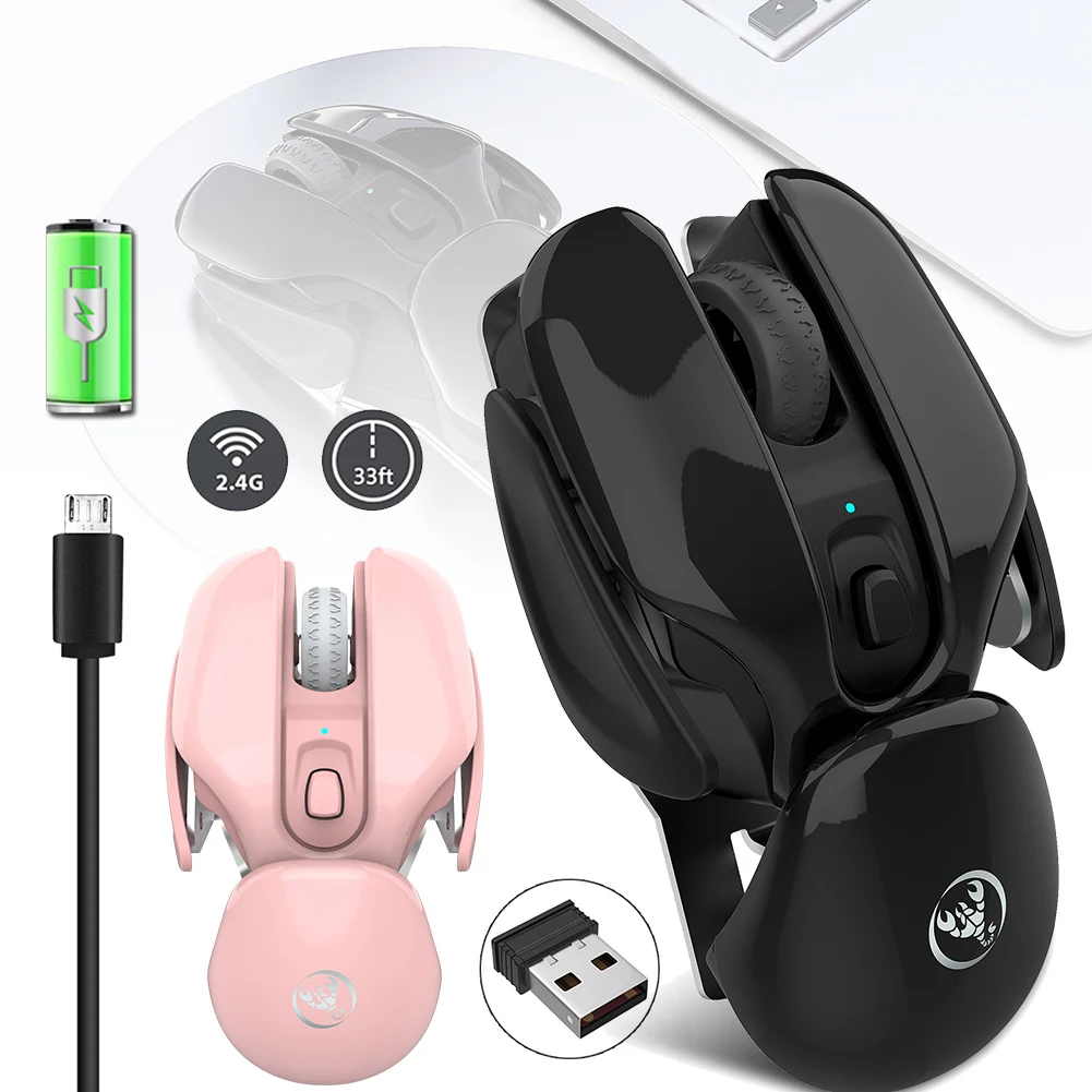 2.4G Wireless Mouse with Receiver Rechargeable Gaming Mouse 3 Adjustable DPI Settings, 4 Buttons
2.4G Wireless Mouse with Receiver Rechargeable Gaming Mouse 3 Adjustable DPI Settings, 4 Buttons
