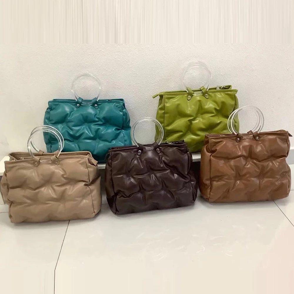 Down Padded Shoulder Bag Fashion Space Cotton Women Handbag Designer Winter Round Handle Crossbody Bags for Women Quilting Purse
Down Padded Shoulder Bag Fashion Space Cotton Women Handbag Designer Winter Round Handle Crossbody Bags for Women Quilting Purse