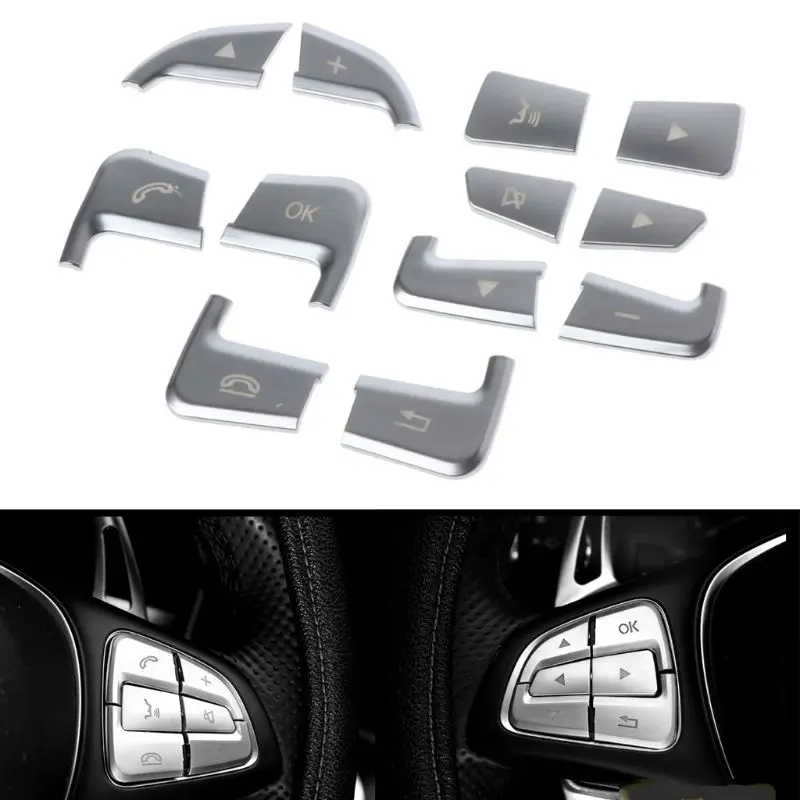 12pcs/set Steering Wheel Button Sticker Decal Decorative Covers for mercedes benz GLC C Class A B GLA CLA CLS GLE GLS GLK
12pcs/set Steering Wheel Button Sticker Decal Decorative Covers for mercedes benz GLC C Class A B GLA CLA CLS GLE GLS GLK