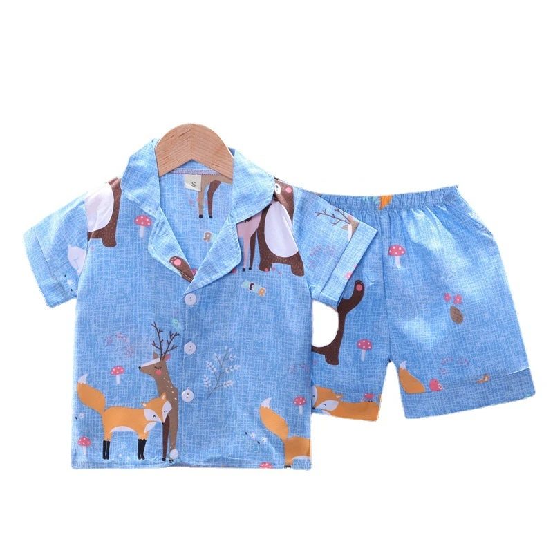New Summer Kids Cartoon Sleepwear Baby Girls Clothes Boys Cotton Shirt Shorts 2Pcs/Sets Toddler Casual Costume Children Pajamas
New Summer Kids Cartoon Sleepwear Baby Girls Clothes Boys Cotton Shirt Shorts 2Pcs/Sets Toddler Casual Costume Children Pajamas