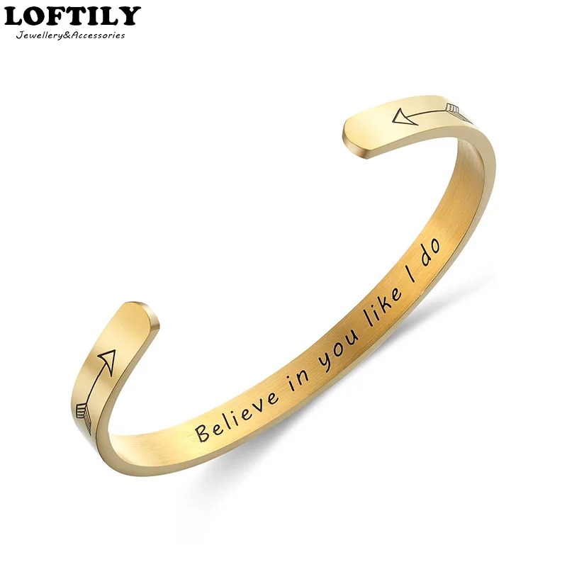 6mm Stainless Steel Cuff Bracelet Bangles Jewelry Gift for Man Women Jewelry Engraved Believe in You Like I Do Mantra Bracelet
6mm Stainless Steel Cuff Bracelet Bangles Jewelry Gift for Man Women Jewelry Engraved Believe in You Like I Do Mantra Bracelet