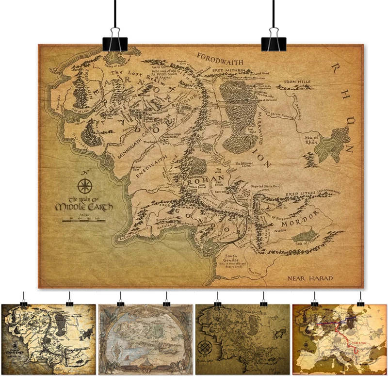 Middle Earth Retro Wall Poster Print Near HARAD City Map Wall Art Vintage Map Wall Canvas Painting Livingroom Home Picture Decor
Middle Earth Retro Wall Poster Print Near HARAD City Map Wall Art Vintage Map Wall Canvas Painting Livingroom Home Picture Decor