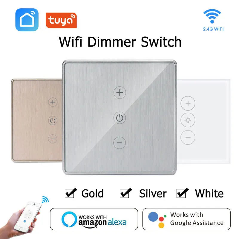 TUya Wifi Smart Life Wall Touch Light Dimmer Switch 1 Gang EU/UK Standard APP Remote Control Works with Alexa and Google Home
TUya Wifi Smart Life Wall Touch Light Dimmer Switch 1 Gang EU/UK Standard APP Remote Control Works with Alexa and Google Home