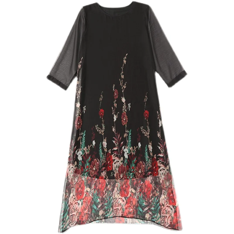 Chikichi 2021 Spring New Loose Round Neck Floral Print Dress Long Black Retro Autumn Chiffon Dress for Women Plus Size 4XL 
Chikichi 2021 Spring New Loose Round Neck Floral Print Dress Long Black Retro Autumn Chiffon Dress for Women Plus Size 4XL