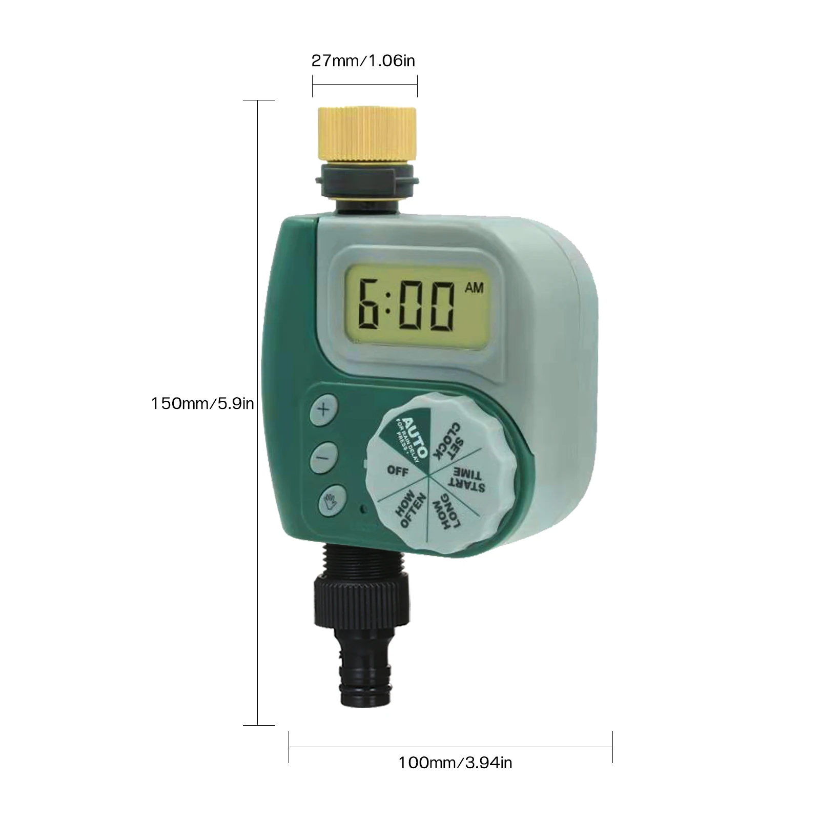 Smart Watering Timer Hose Faucet Timer Battery Operated Automatic Watering Sprinkler System Programmable Irrigation Controller
Smart Watering Timer Hose Faucet Timer Battery Operated Automatic Watering Sprinkler System Programmable Irrigation Controller