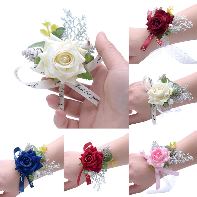 Bridal Corsage Wrist Flower Broom Boutonniere White Pink Colorful Rose Bridesmaid Hand Flower Bracelet Wedding Party Accessories
Bridal Corsage Wrist Flower Broom Boutonniere White Pink Colorful Rose Bridesmaid Hand Flower Bracelet Wedding Party Accessories