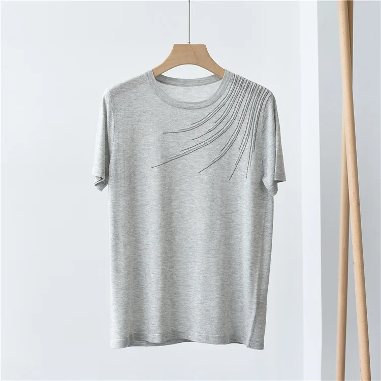 High-end Heavy Craft Knitted Silk and Linen Knitted Thin Round Neck Short Sleeve Women Summer
High-end Heavy Craft Knitted Silk and Linen Knitted Thin Round Neck Short Sleeve Women Summer