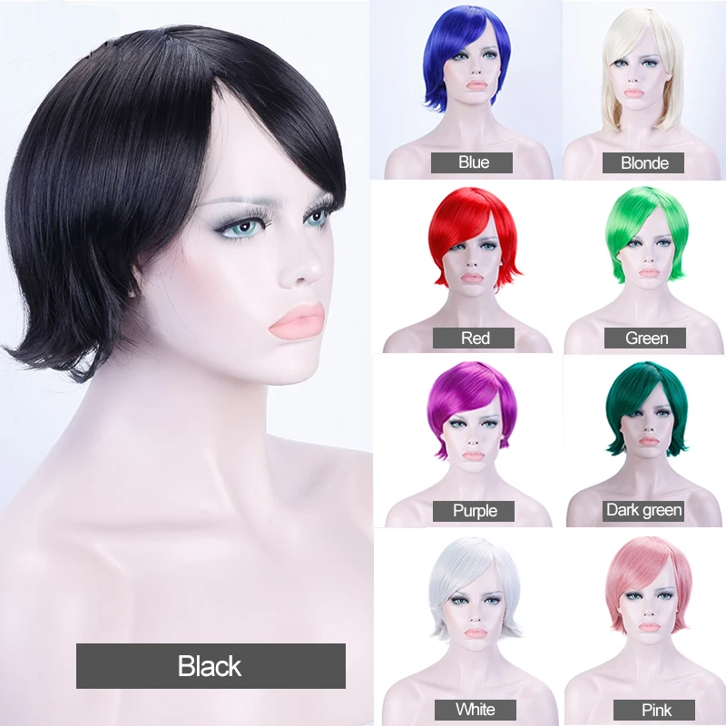DIFEI Women Synthetic Short Black Pink Blue Red Wigs Natural Hair Wigs Heat Resistant Hair Wig for Girl Party Gift
DIFEI Women Synthetic Short Black Pink Blue Red Wigs Natural Hair Wigs Heat Resistant Hair Wig for Girl Party Gift