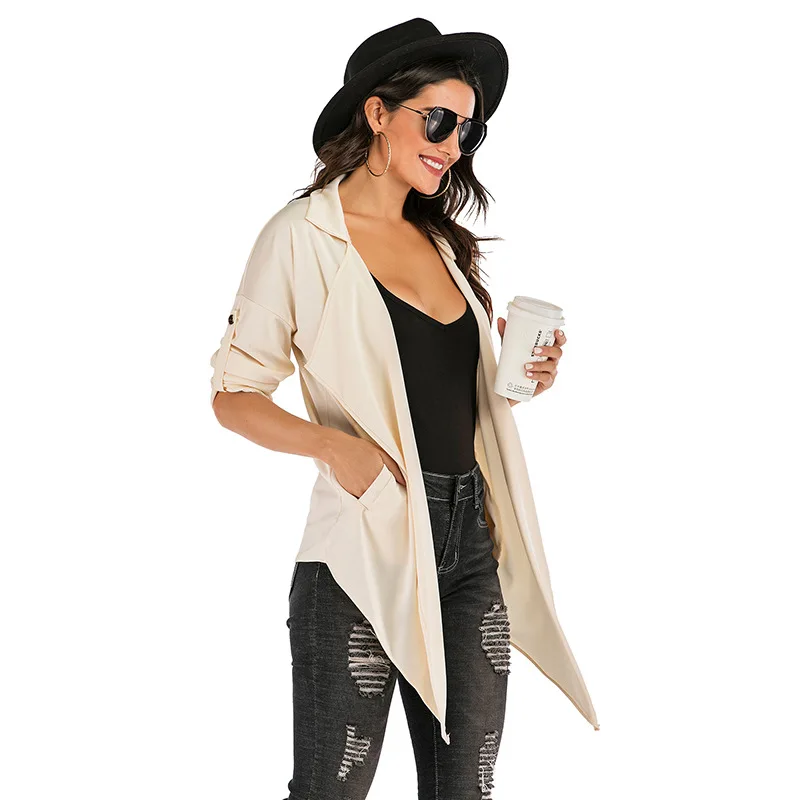 2021 Spring Solid Long Tops Women's Thin Jackets Casual Open Front Coats Long Sleeve Cardigans Female Solid Top Coats for Women
2021 Spring Solid Long Tops Women's Thin Jackets Casual Open Front Coats Long Sleeve Cardigans Female Solid Top Coats for Women