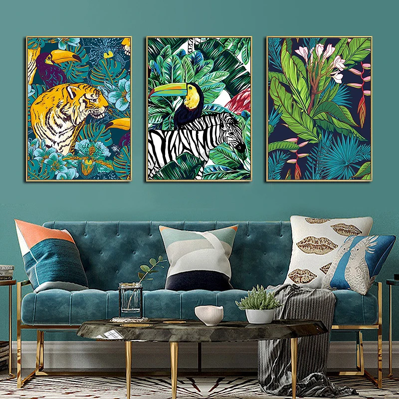 Nordic Animal Toucan Flamingo Tiger Forest Canvas Art Posters and Print Canvas Paintings The Wall Art Pictures for Living Room
Nordic Animal Toucan Flamingo Tiger Forest Canvas Art Posters and Print Canvas Paintings The Wall Art Pictures for Living Room