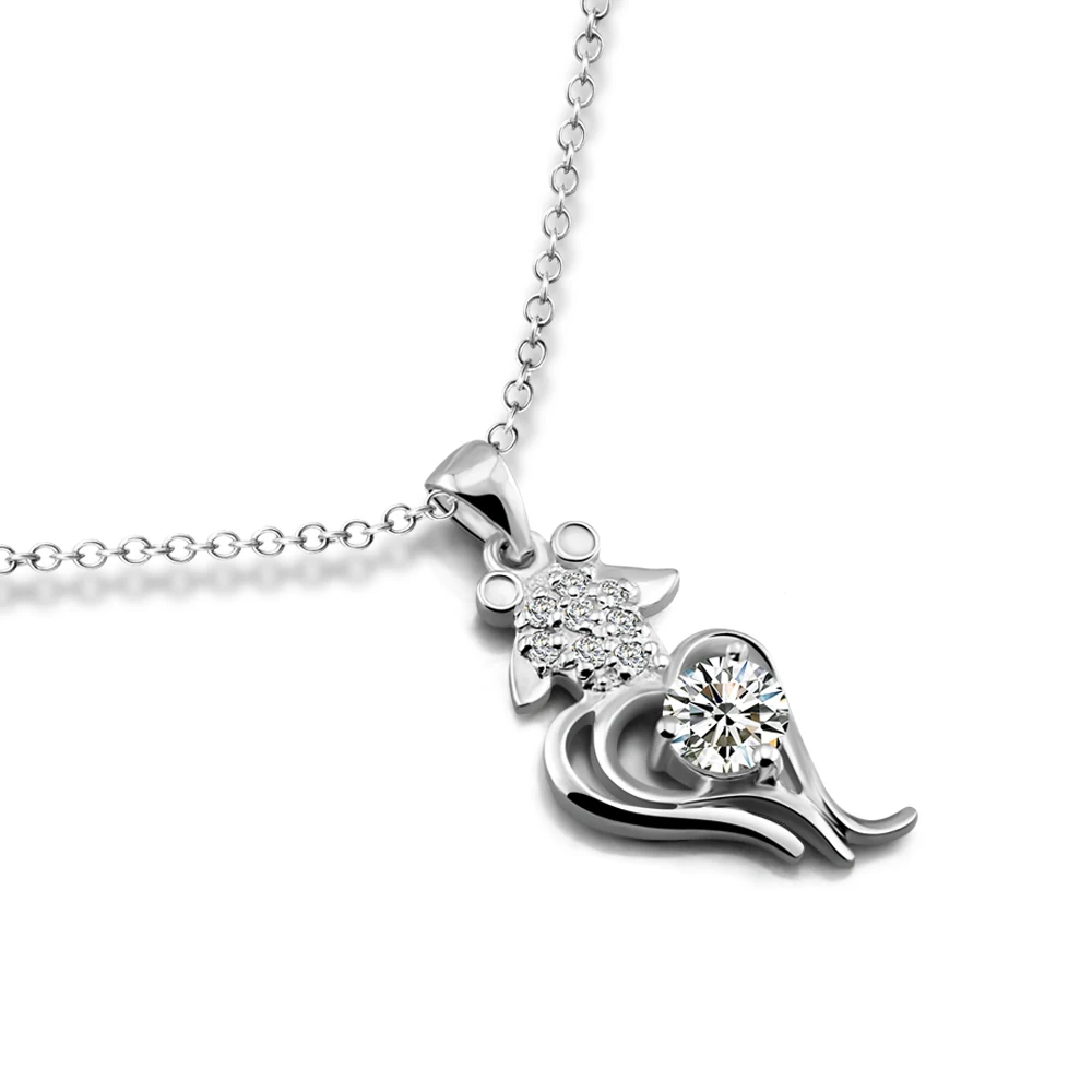 Fashion accessories fish pendants necklace,925 sterling silver zircon necklace Women silver jewelry
Fashion accessories fish pendants necklace,925 sterling silver zircon necklace Women silver jewelry