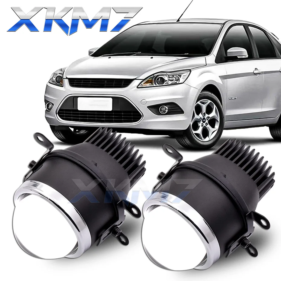 Bi светодиодный Противотуманные фары для Ford Focus 2 3/Fiesta/Ranger/Fusion Mondeo led PTF проектор 3 0