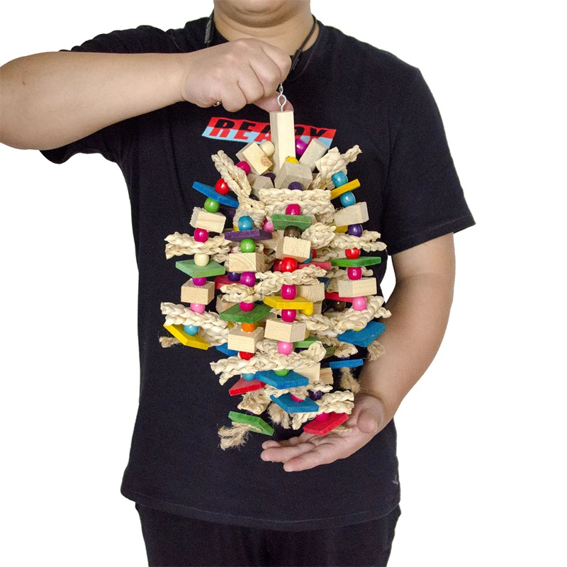 Parrot Toys Pet Birds Toy Wooden Posts Colorful Beads Square Corn Leaf Bite Climbing String Large Size Training Toys
Parrot Toys Pet Birds Toy Wooden Posts Colorful Beads Square Corn Leaf Bite Climbing String Large Size Training Toys