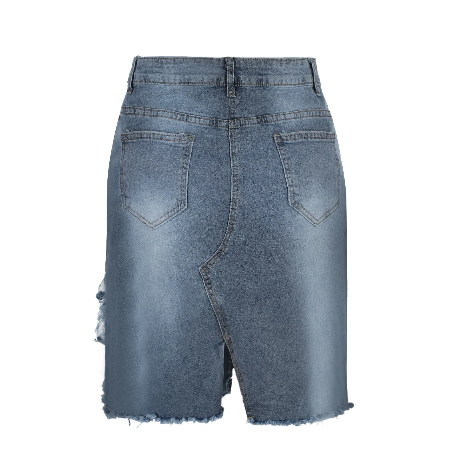 TELOTUNY Women's Denim Drees Fashion Ripped Bag Hip Half-length Stretch Denim Skirt High Waist Fringed Stretch Tight Skirt
TELOTUNY Women's Denim Drees Fashion Ripped Bag Hip Half-length Stretch Denim Skirt High Waist Fringed Stretch Tight Skirt