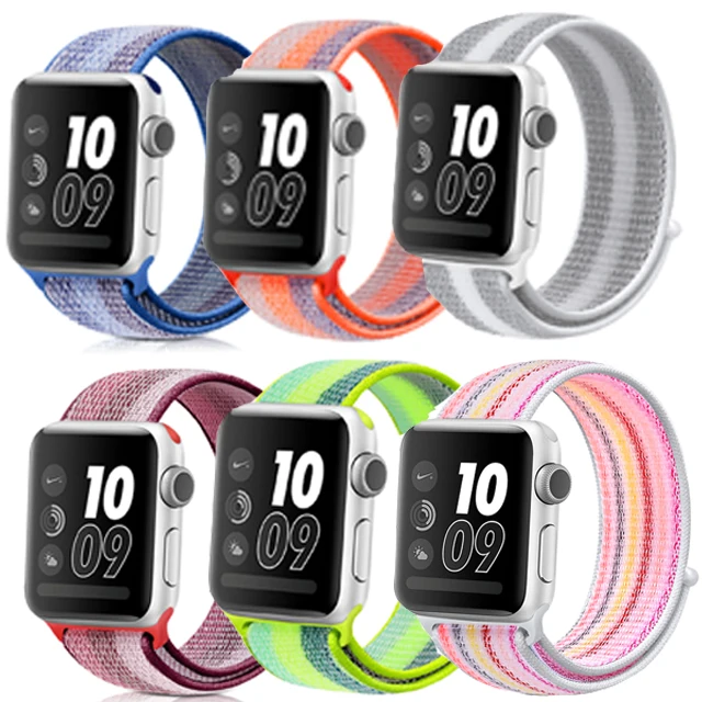 Цветной ремешок bonny для apple watch 1 2 3 тканый нейлоновый iWatch 4 38 42 40 44 мм 5|Ремешки часов|