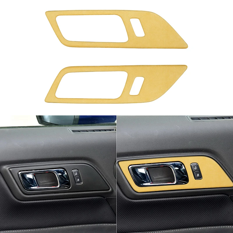 2PCS Suede Car Door Handle Panel Cover Trim Stickers Decorative Stickers Mouldings Accessories for Ford Mustang 2015-2019
2PCS Suede Car Door Handle Panel Cover Trim Stickers Decorative Stickers Mouldings Accessories for Ford Mustang 2015-2019