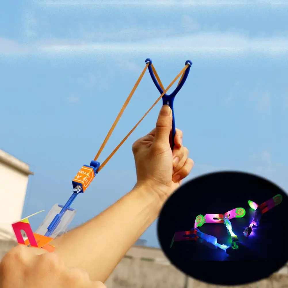Rocket Slingshot Flying Copter Luminous Helicopter Slingshot Flying Rocket Copter with Led Light Flying Toys for Kids
Rocket Slingshot Flying Copter Luminous Helicopter Slingshot Flying Rocket Copter with Led Light Flying Toys for Kids