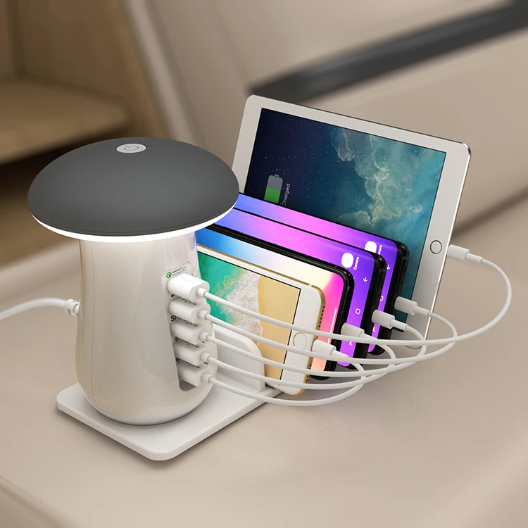 charging stand with Mushroom lamp Mobile phone fast charging station QC3.0 charger 5V2A 5USB for samsung LG sony xiaomi huawei
charging stand with Mushroom lamp Mobile phone fast charging station QC3.0 charger 5V2A 5USB for samsung LG sony xiaomi huawei