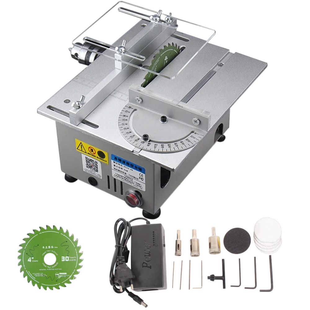 Алюминиевая миниатюрная настольная пила высокой точности DC 24V 7000RPM режущий