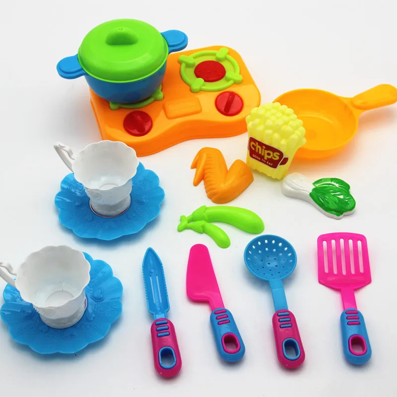 18 pcs/set House Furniture Kitchen Simulation Food Tableware Kitchenware Girl Afternoon Tea Cooking Toy Set
18 pcs/set House Furniture Kitchen Simulation Food Tableware Kitchenware Girl Afternoon Tea Cooking Toy Set