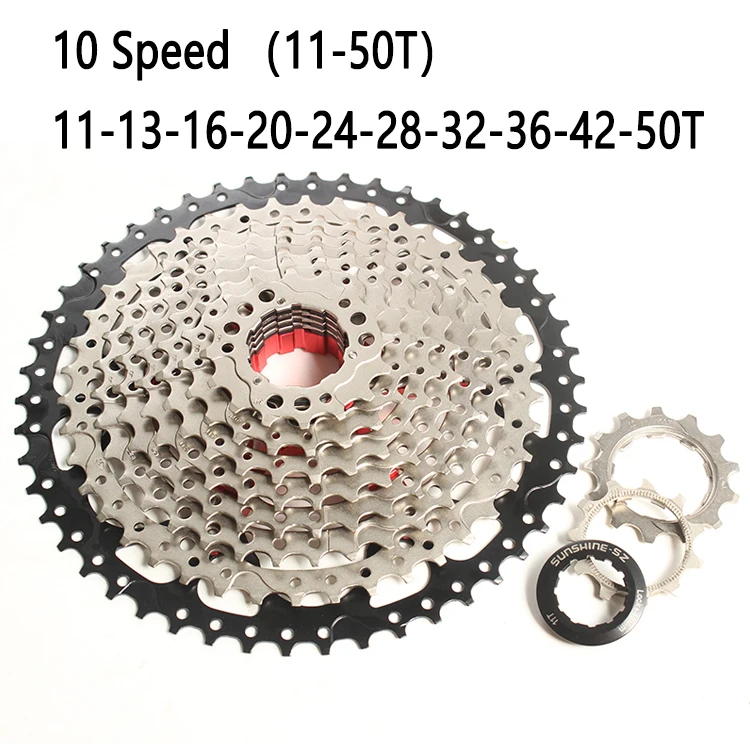 10 Speed 11-50T Bike Cassette Freewheel For MTB Mountain Bike Cassette Bicycle Parts nickel chrome silver
10 Speed 11-50T Bike Cassette Freewheel For MTB Mountain Bike Cassette Bicycle Parts nickel chrome silver