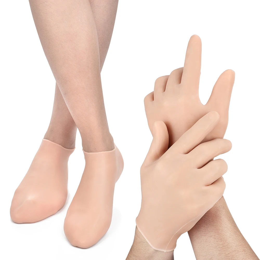 1 Pair Silicone Gel Socks Gloves Feet Hands Care Moisturizing Foot Skin Care Hand Protectors Anti Cracking Spa Home Pain Relief
1 Pair Silicone Gel Socks Gloves Feet Hands Care Moisturizing Foot Skin Care Hand Protectors Anti Cracking Spa Home Pain Relief