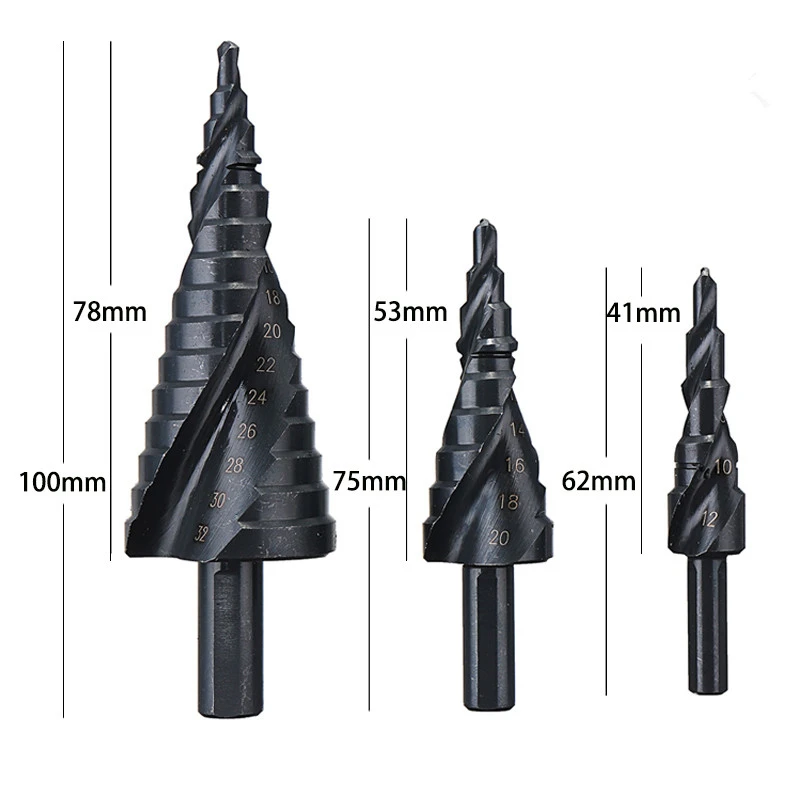 HSS Cobalt Step Drill Bit Set Woodworking Tools Spiral for Metal Cone Triangle Shank Hole Cutter Electric Drill Accessories
HSS Cobalt Step Drill Bit Set Woodworking Tools Spiral for Metal Cone Triangle Shank Hole Cutter Electric Drill Accessories