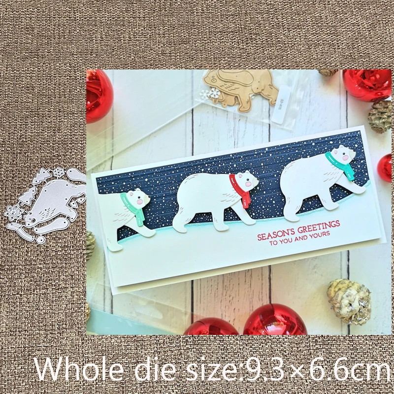 Металлический трафарет XLDesign, пресс-формы, украшение в виде белого медведя, высечки для альбома, бумаги, тиснения
Металлический трафарет XLDesign, пресс-формы, украшение в виде белого медведя, высечки для альбома, бумаги, тиснения