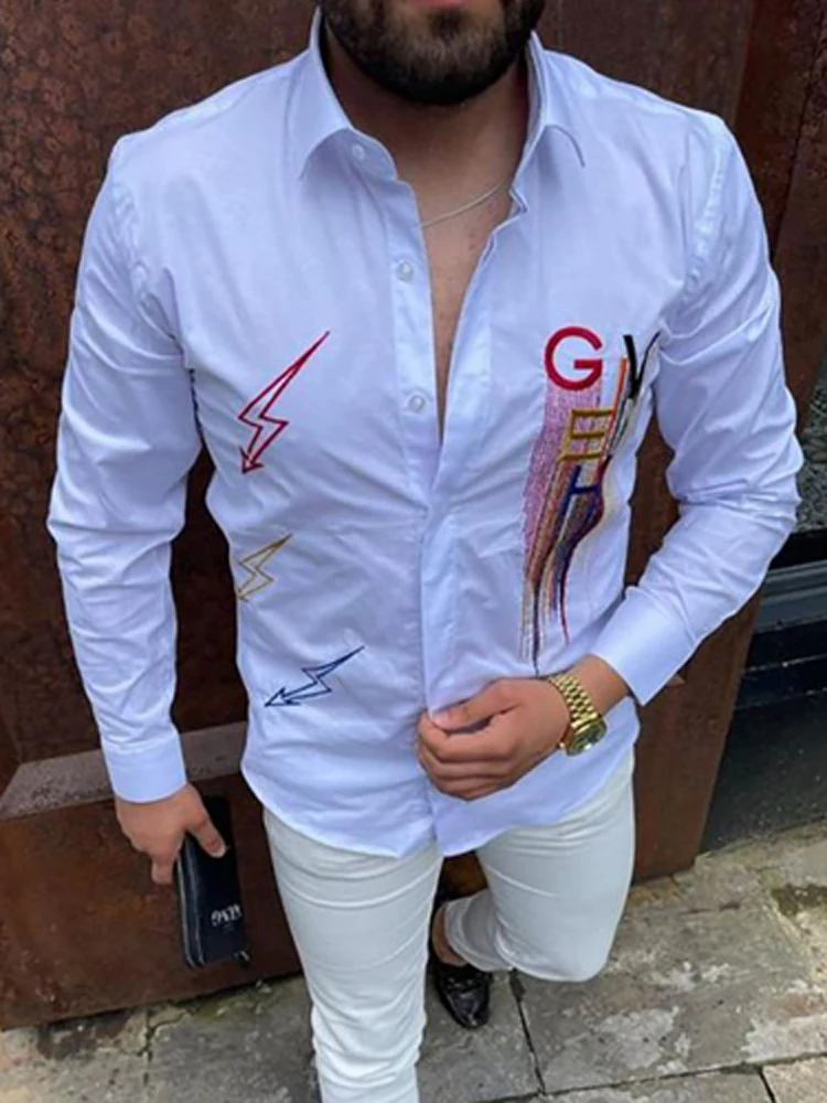 2022 Spring Casual Single Breasted Button Shirts For Men Fashion Pattern Print Harajuku T-shirt Autumn Turn-down Collar Man Tops
2022 Spring Casual Single Breasted Button Shirts For Men Fashion Pattern Print Harajuku T-shirt Autumn Turn-down Collar Man Tops