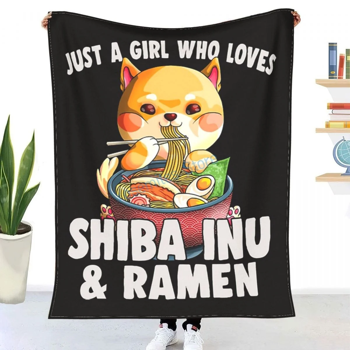 Just A Girl Who Loves Shiba Inu And Ramen Kawaii Shiba Noodles Throw Blanket Winter flannel bedspreads, bed sheets, blankets on 
Just A Girl Who Loves Shiba Inu And Ramen Kawaii Shiba Noodles Throw Blanket Winter flannel bedspreads, bed sheets, blankets on