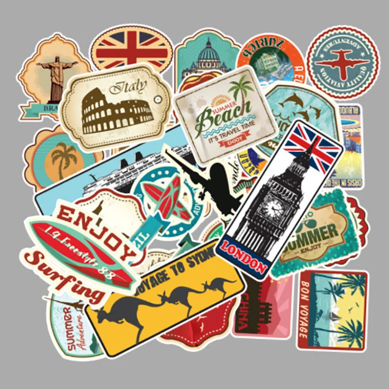 100Pcs/set Travel Map Country Famous Logo PVC Waterproof Stickers Decor For Suitcase Bicycle Car Guitar Skateboard New Arrival 
100Pcs/set Travel Map Country Famous Logo PVC Waterproof Stickers Decor For Suitcase Bicycle Car Guitar Skateboard New Arrival