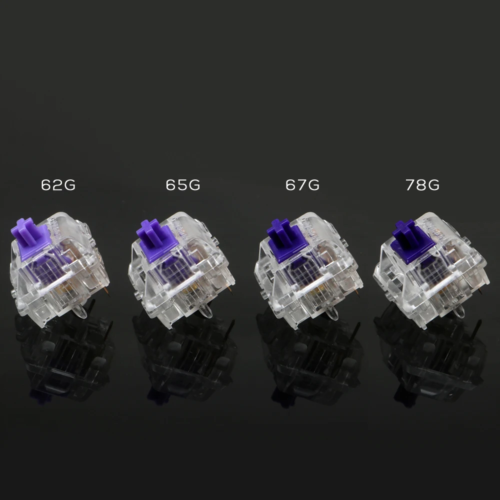 Zealio переключатели тактильные V2 62g 67g 78g фиолетовая механическая клавиатура по