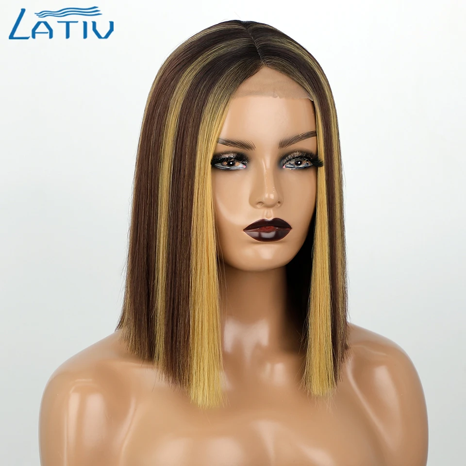 Lativ Sytnthetic Short Straight Bob Wig Highlights Color for Women Middle Part 12inch Wig Natural Looking Wigs Daily Use Hairs
Lativ Sytnthetic Short Straight Bob Wig Highlights Color for Women Middle Part 12inch Wig Natural Looking Wigs Daily Use Hairs