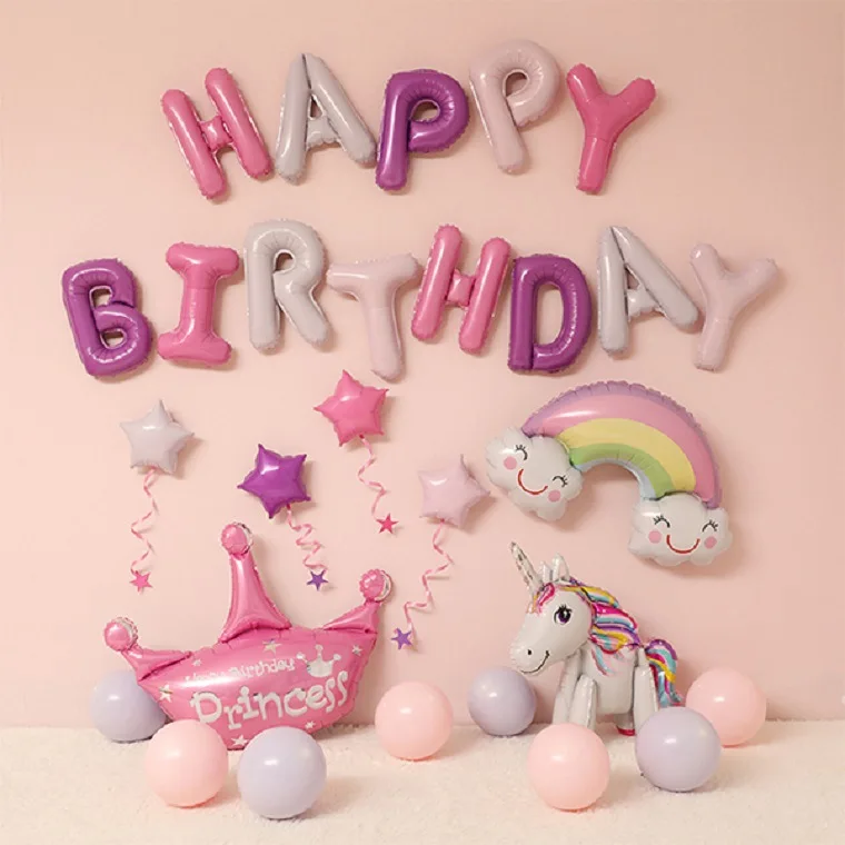 Happy Party Night Unicorn Happy Birthday Foil Balloon Set All In 1 Kid Girl's Birthday Party Decor Baby Shower Party Supplies
Happy Party Night Unicorn Happy Birthday Foil Balloon Set All In 1 Kid Girl's Birthday Party Decor Baby Shower Party Supplies