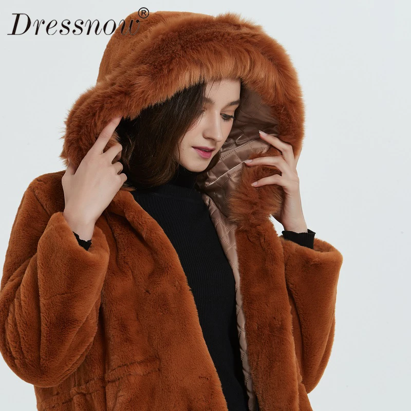 Dressnow женское осенне-зимнее утепленное пальто Женское из искусственного меха