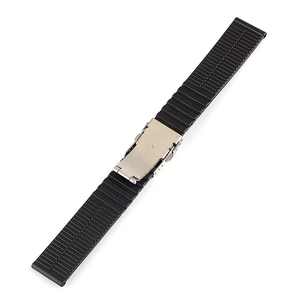 Silicone Strap Folding Buckle Black Tire pattern Generic Watchband Waterproof Sport Strap for Men Women Newest 20mm 22mm 24mm
Silicone Strap Folding Buckle Black Tire pattern Generic Watchband Waterproof Sport Strap for Men Women Newest 20mm 22mm 24mm