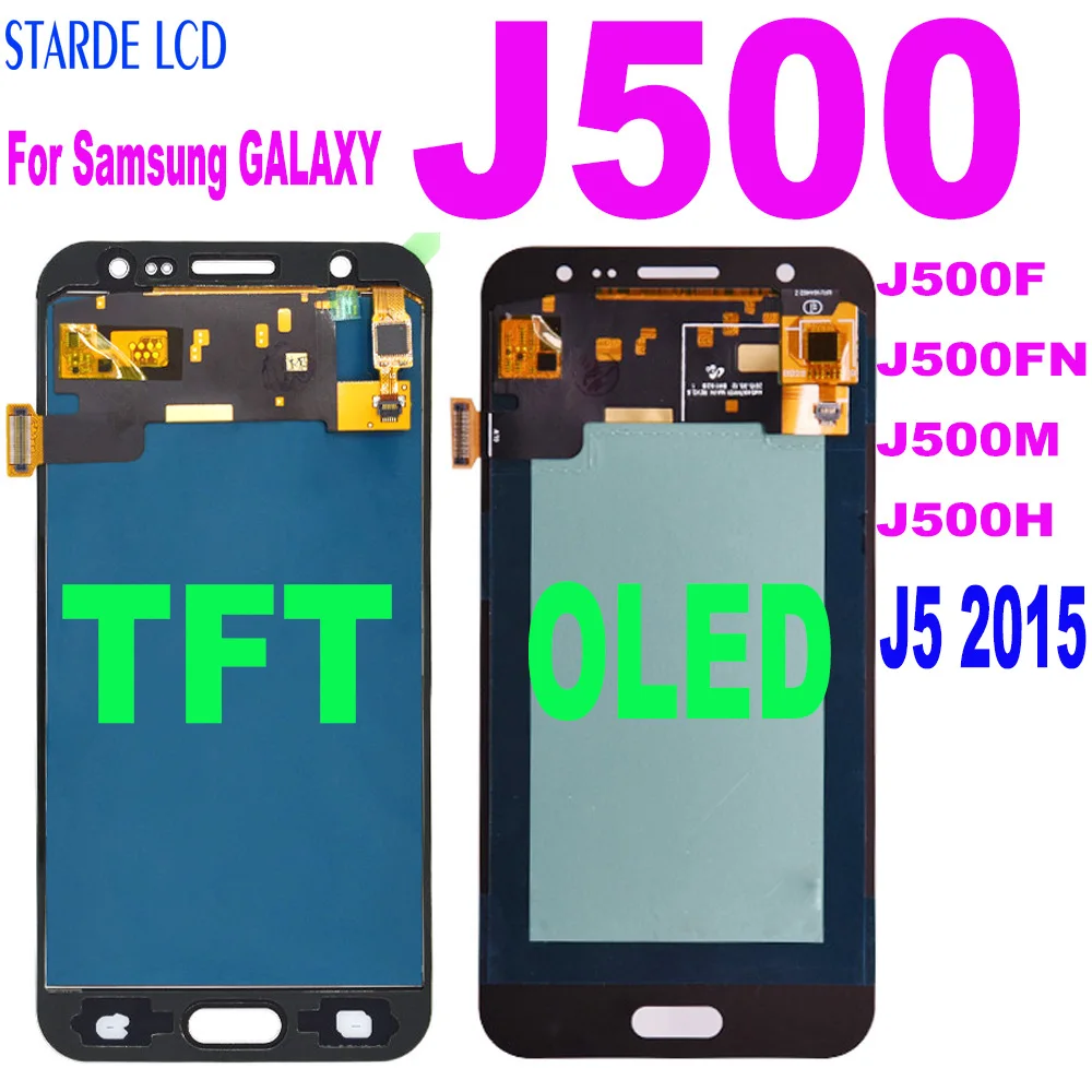 ЖК-дисплей Amoled TFT для Samsung Galaxy J5 J500 сменный с сенсорным экраном и дигитайзером в