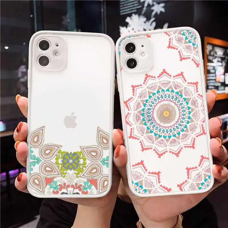 Mandala Lace Flower Phone Case For iPhone 12 11 Mini Pro XR XS Max 7 8 Plus X Matte transparent White Cover
Mandala Lace Flower Phone Case For iPhone 12 11 Mini Pro XR XS Max 7 8 Plus X Matte transparent White Cover
