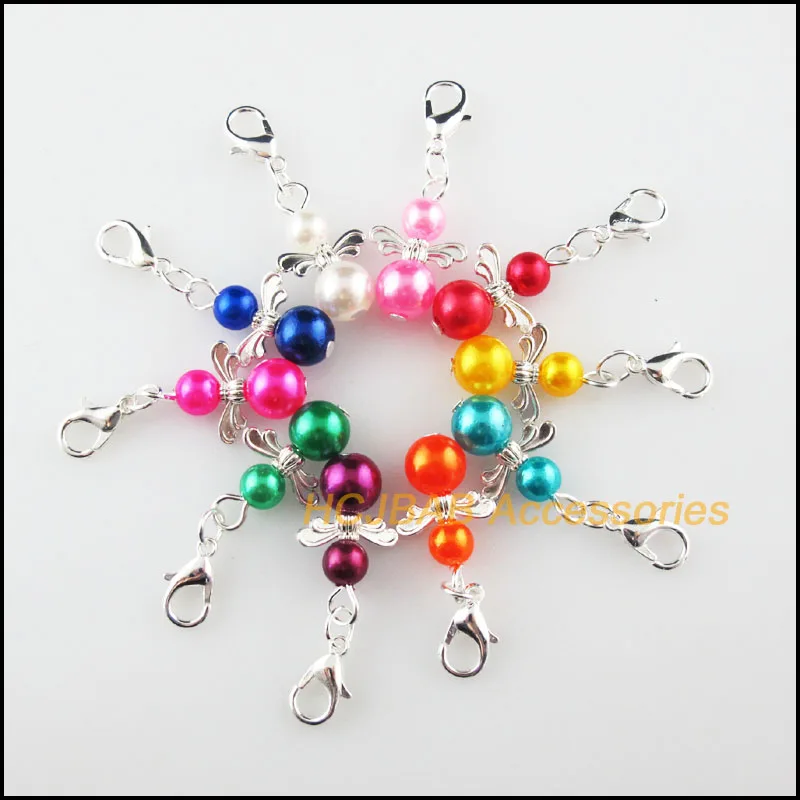20New Angel 14x22mm Charms Mixed Bright Beads Silver Plated Retro With Lobster Claw Clasp
20New Angel 14x22mm Charms Mixed Bright Beads Silver Plated Retro With Lobster Claw Clasp