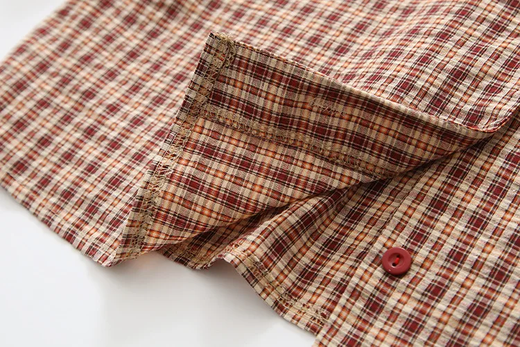 Plus Size Women's V-neck Plaid Blouse 3/4 Sleeve A-line Vintage Cotton&Linen Tops Oversized Muslimah Blusas
Plus Size Women's V-neck Plaid Blouse 3/4 Sleeve A-line Vintage Cotton&Linen Tops Oversized Muslimah Blusas